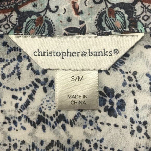 Christopher & Banks Floral Drawstring Kimono - Size Small/Medium - Picture 5 of 7